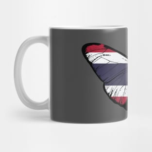 Vintage Thailand Butterfly Moth | Thailand Independence Stand with Thailand Mug